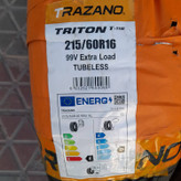 لاستیک ترازانو سایز 215/60/16 مدل T/118 تولید 2025 - دو حلقه